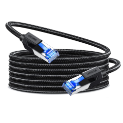 UGREEN Cat8 Pure Copper Ethernet Cable Braided 15m (Black) - 30799 (Open Sealed)
